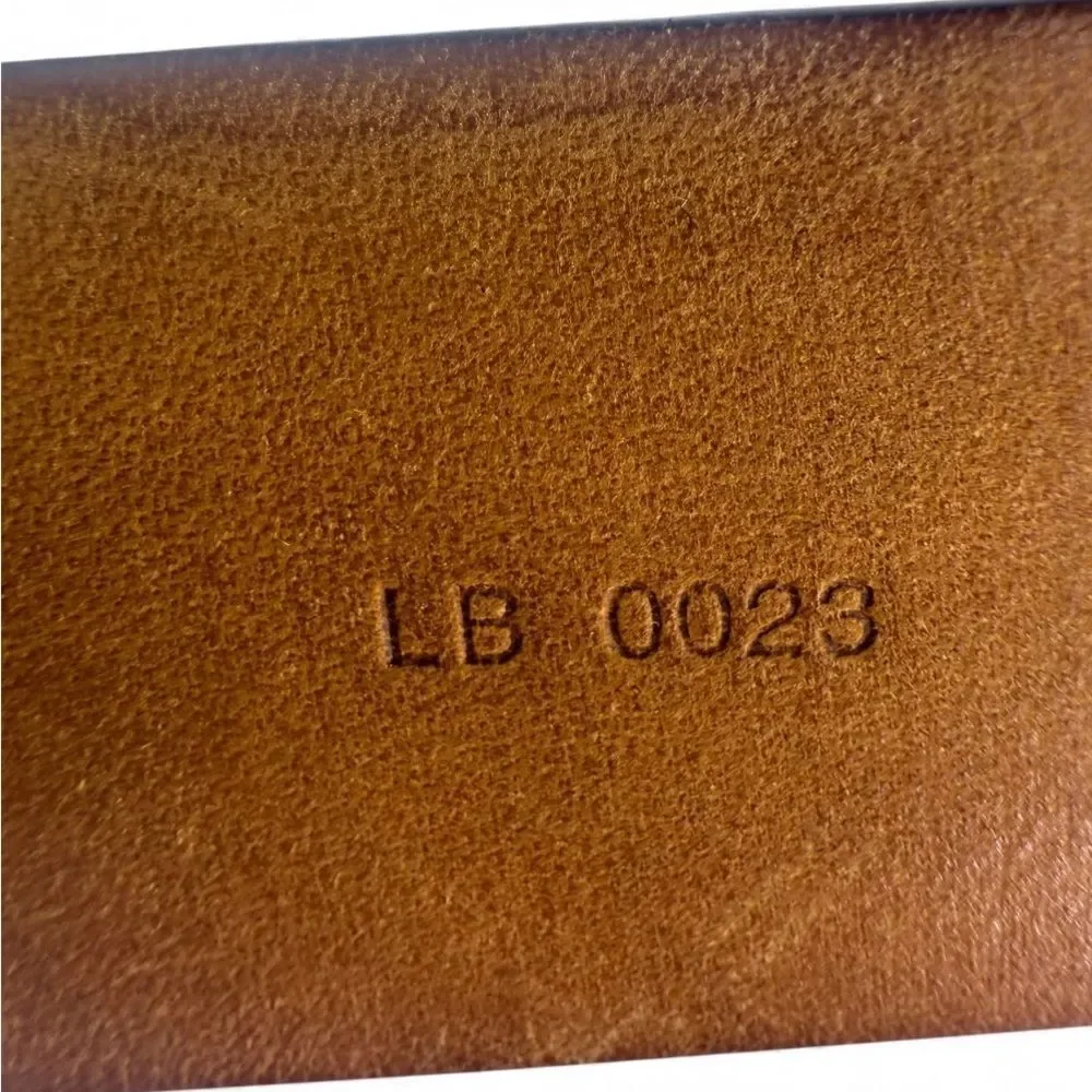 LOUIS VUITTON Gold and Brown LV Monogram Women's Belt